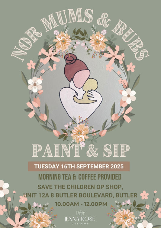 NOR BUTLER Mums & Bubs Paint & Sip Workshop